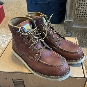 Cargarte Men’s 6 inch Waterproof Wedge Steel Toe Work Boot Size 10